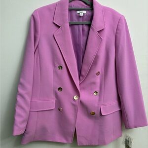 Bar III Women's Pink Double-Breasted Blazer